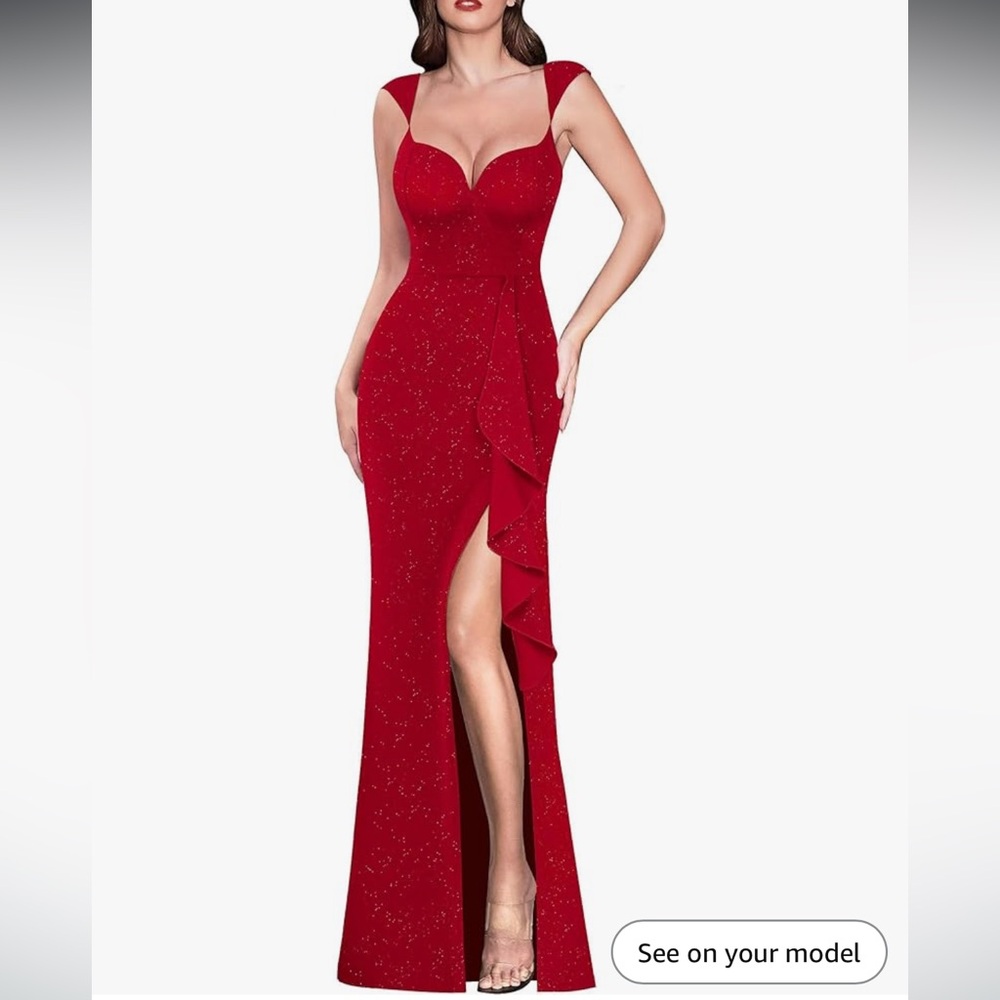 Elegant Red Evening Gown